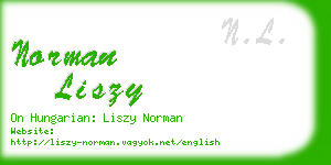 norman liszy business card